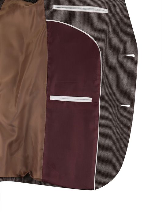 Scotland Blue Colbert Bruin Corduroy vier zakken