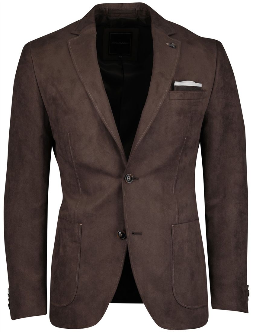 Colbert Scotland Blue Bruin suede accentstiksel