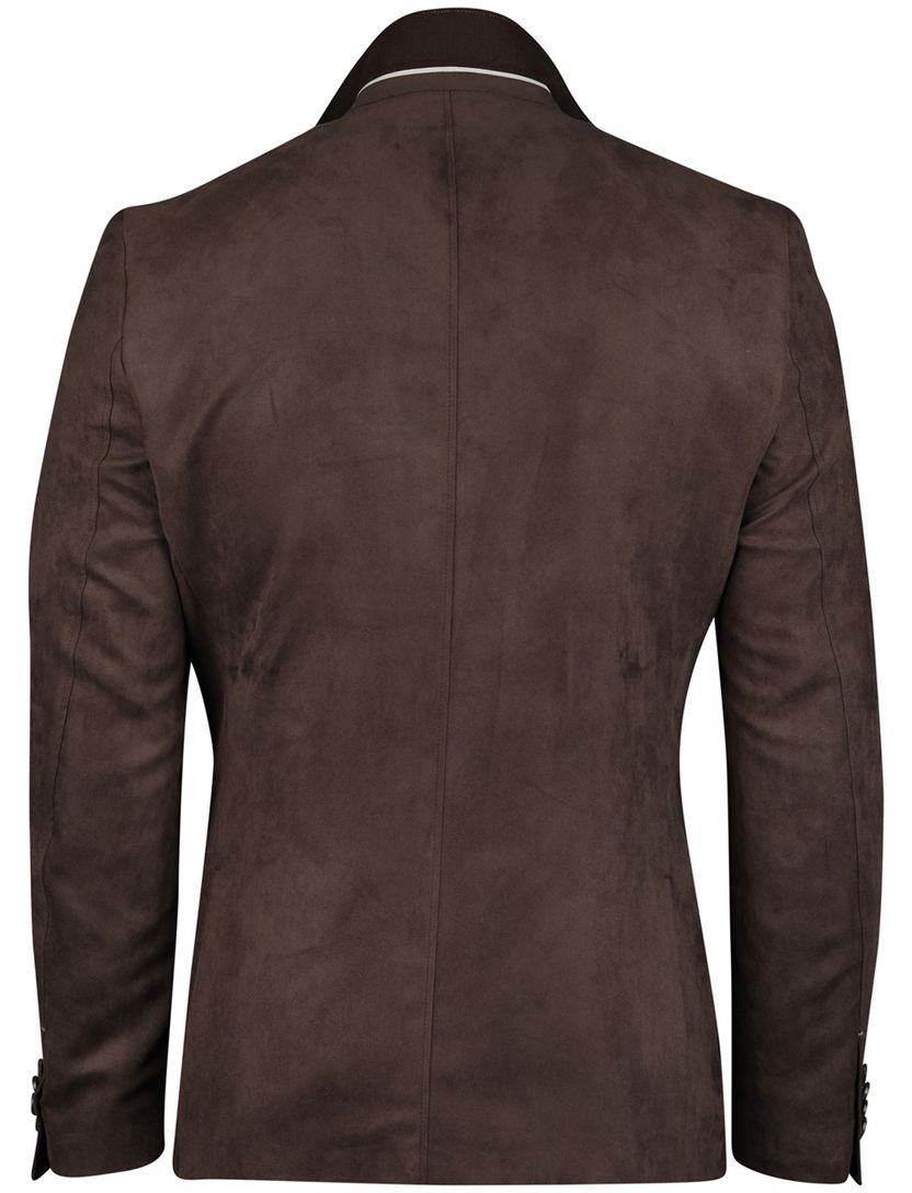 Colbert Scotland Blue Bruin suede accentstiksel