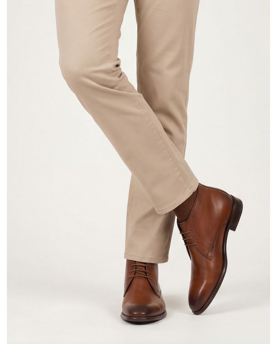 Giorgio veterschoen bruin leer effen