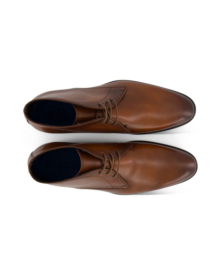 Giorgio veterschoen bruin leer effen