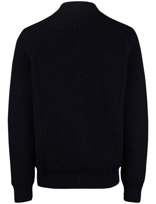 New Zealand vest effen navy wol normale fit