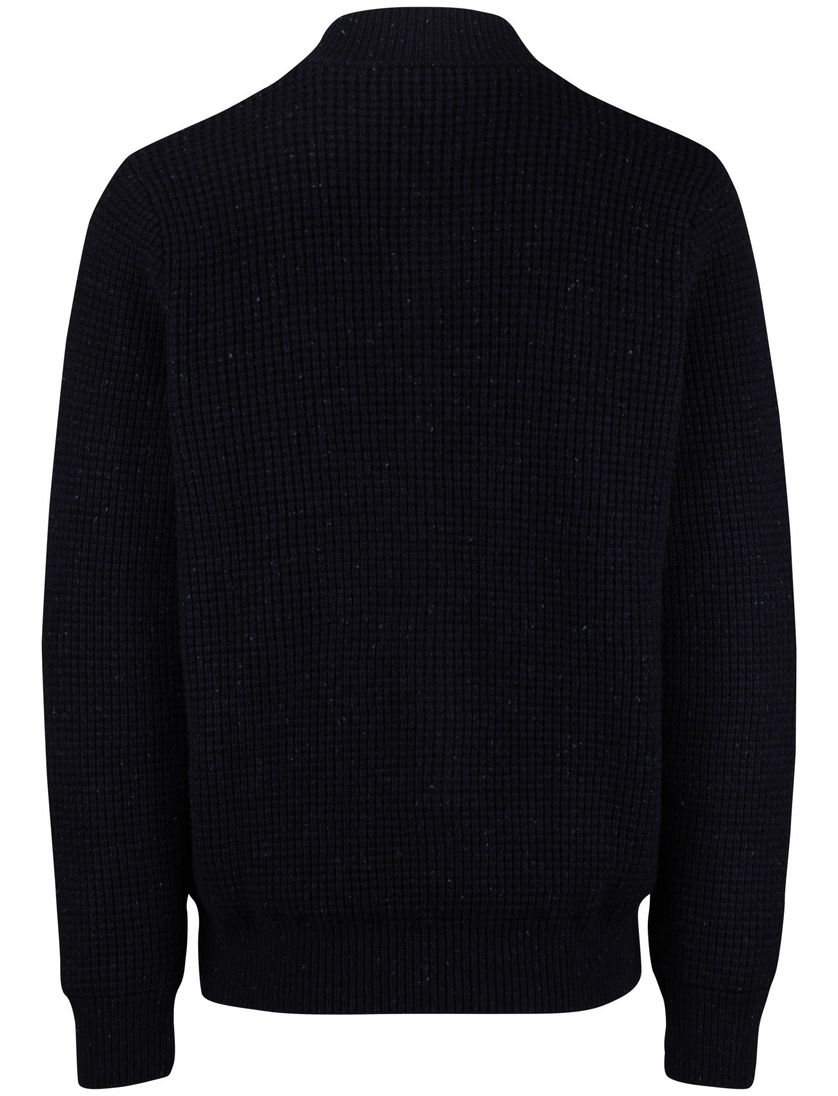 New Zealand vest wol normale fit navy effen