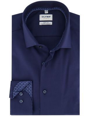 Olymp Olymp level 5 body fit overhemd donkerblauw slim fit