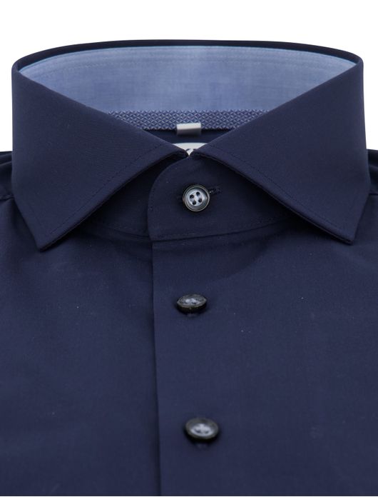 Olymp level 5 body fit donkerblauw overhemd