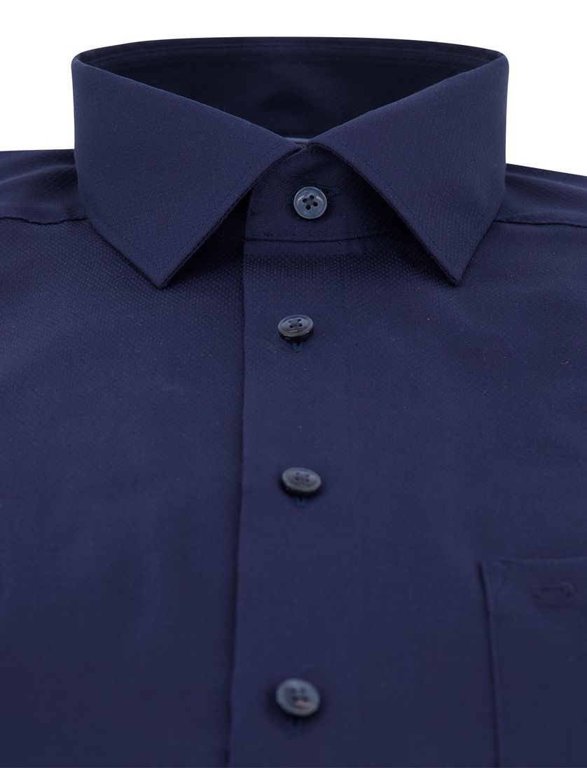 Donkerblauw Olymp Modern Fit overhemd katoen