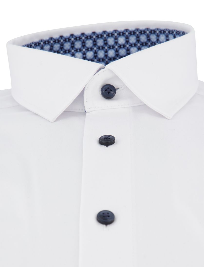 Olymp overhemd katoen wit effen normale fit