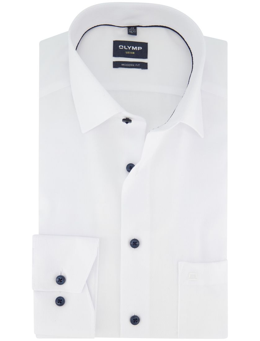 Olymp overhemd modern fit effen wit