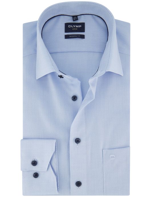 Olymp overhemd lichtblauw modern fit effen