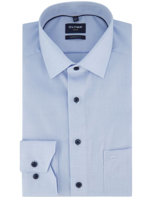 Olymp overhemd lichtblauw modern fit effen