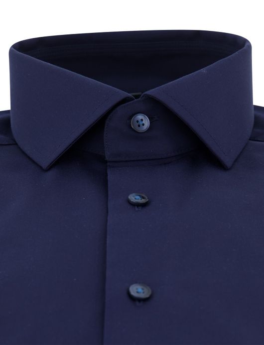 Olymp overhemd navy modern fit effen