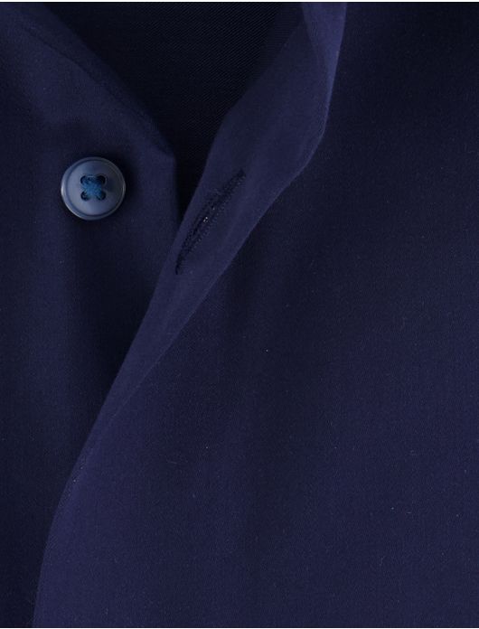 Olymp overhemd effen blauw modern fit katoen