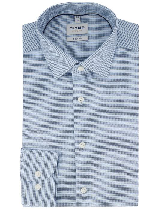 Olymp overhemd level 5 body fit lichtblauw