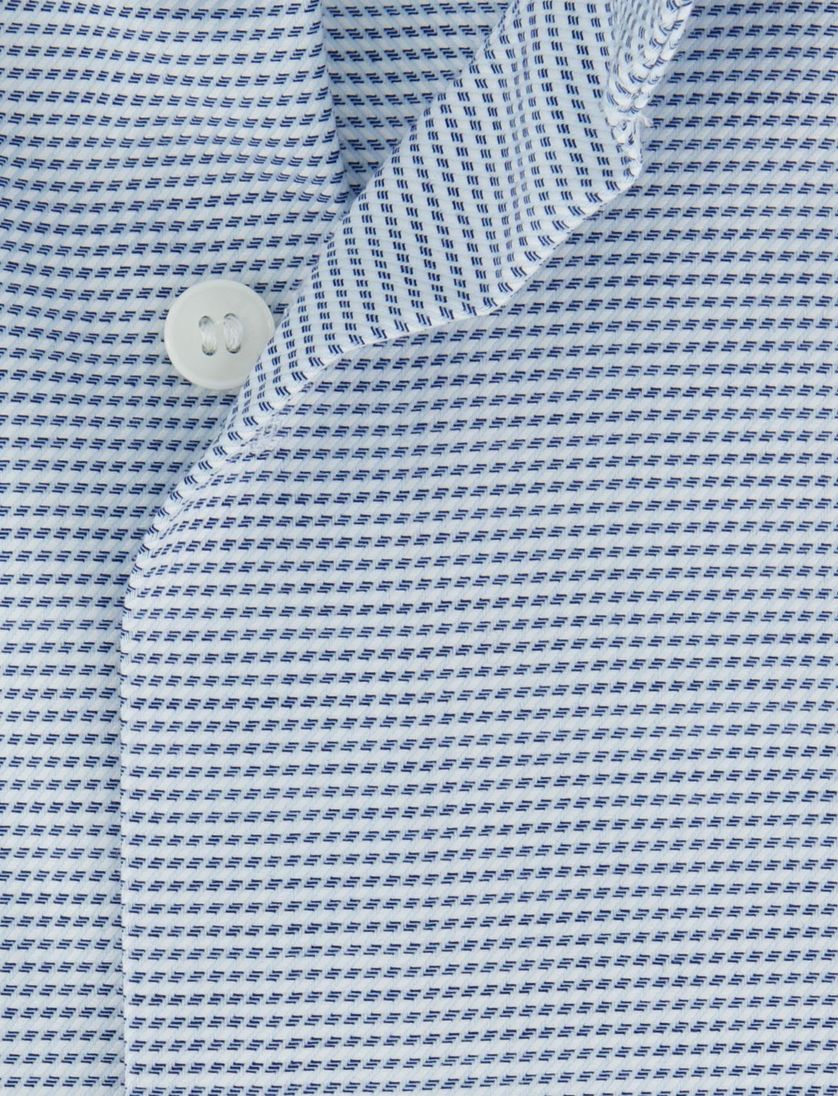 Olymp overhemd lichtblauw geprint slim fit