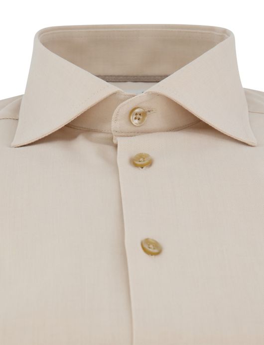 Ledub overhemd mouwlengte 7 lichtbeige