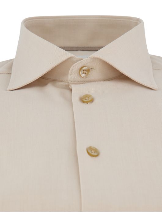 Ledub overhemd mouwlengte 7 lichtbeige