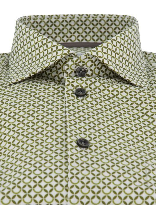 Ledub overhemd mouwlengte 7 print groen