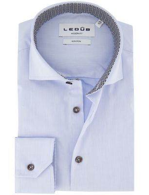Ledub Ledub modern fit overhemd lichtblauw