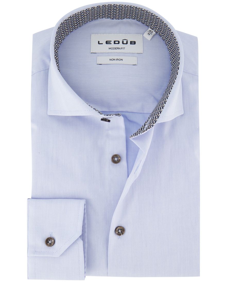 Ledub modern fit overhemd lichtblauw