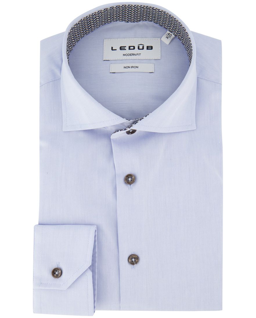 Ledub modern fit overhemd lichtblauw