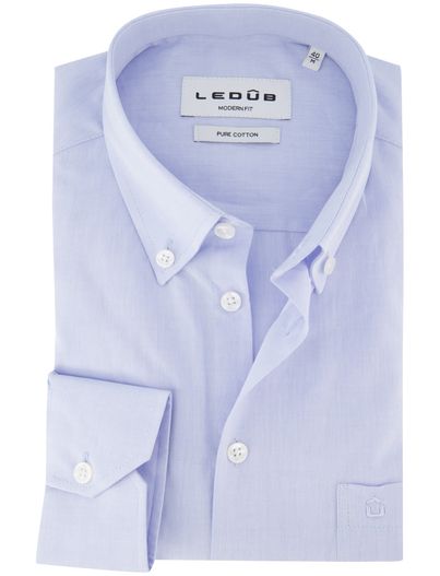 Ledub Ledub overhemd lichtblauw effen