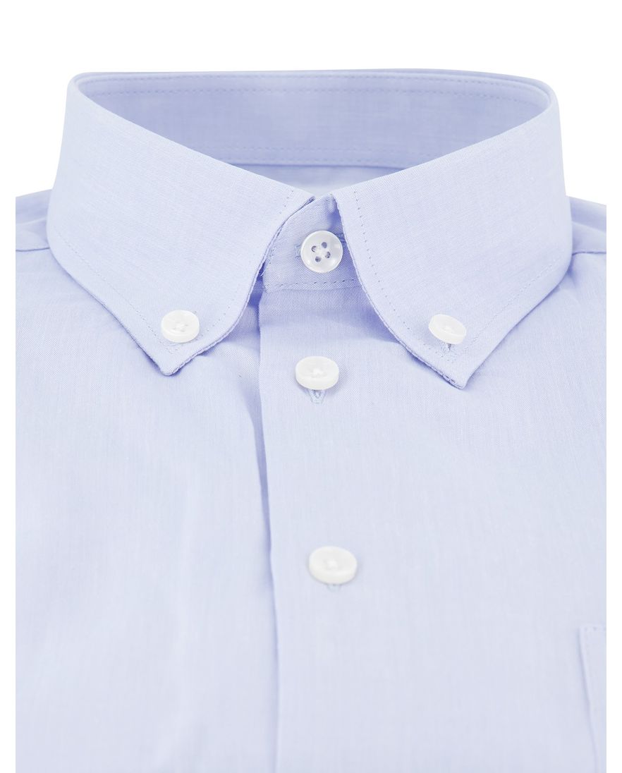 Ledub overhemd lichtblauw effen