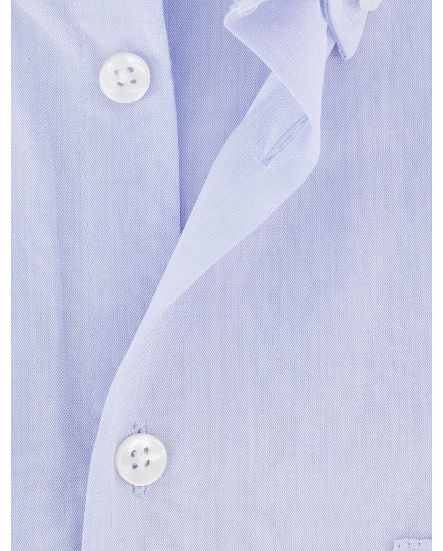 Ledub overhemd lichtblauw effen