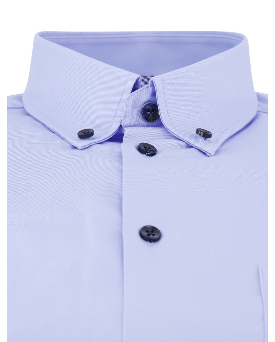 Ledub overhemd lichtblauw effen modern fit