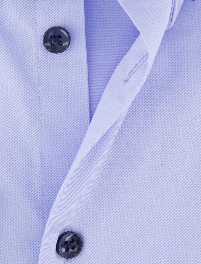 Ledub overhemd lichtblauw effen met borstzak