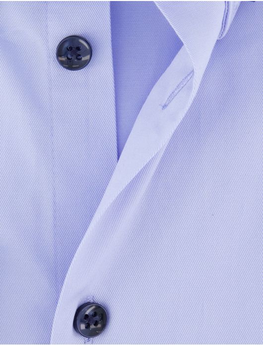 Ledub overhemd lichtblauw effen