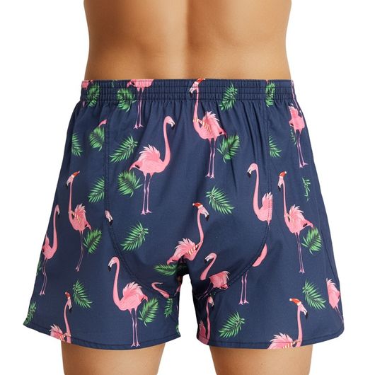 boxershort Deal donkerblauw flamingo print