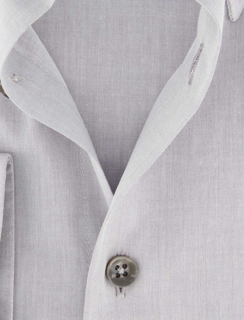 Ledub overhemd grijs katoen effen