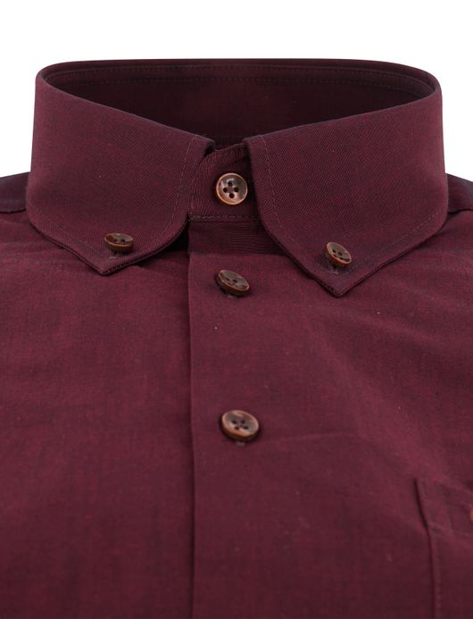 Ledub modern fit overhemd rood