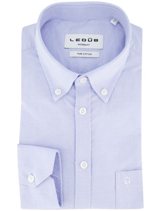 Ledub modern fit overhemd lichtblauw