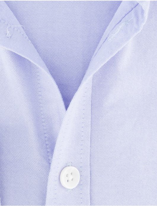 Ledub overhemd lichtblauw effen