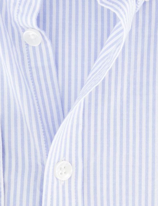 Ledub slim fit overhemd gestreept lichtblauw