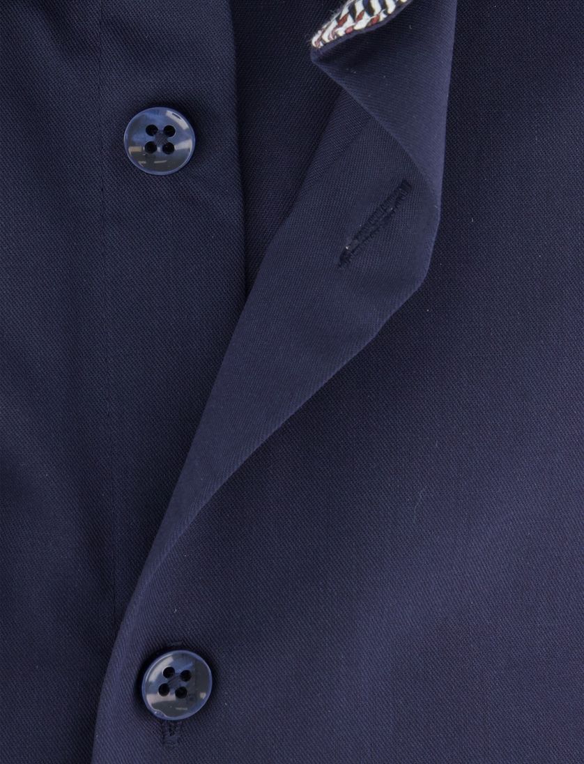 Ledub modern fit overhemd strijkvrij navy mouwlengte 7 100% katoen