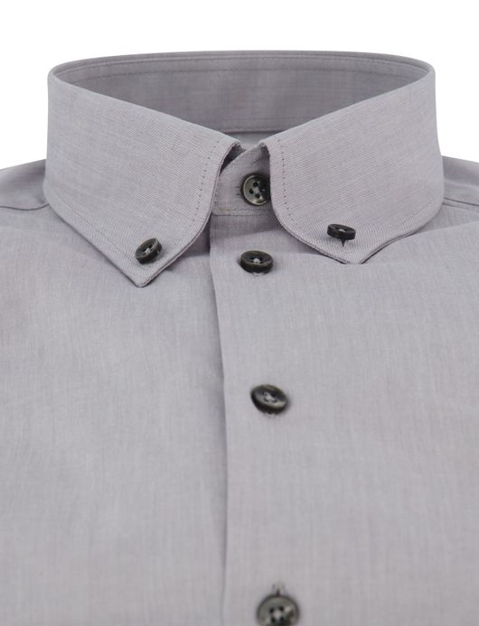 Ledub overhemd mouwlengte 7 grijs