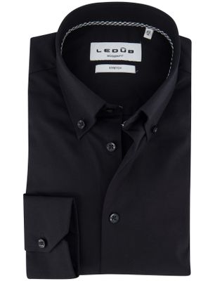Ledub slim fit Ledub overhemd zwart ml7
