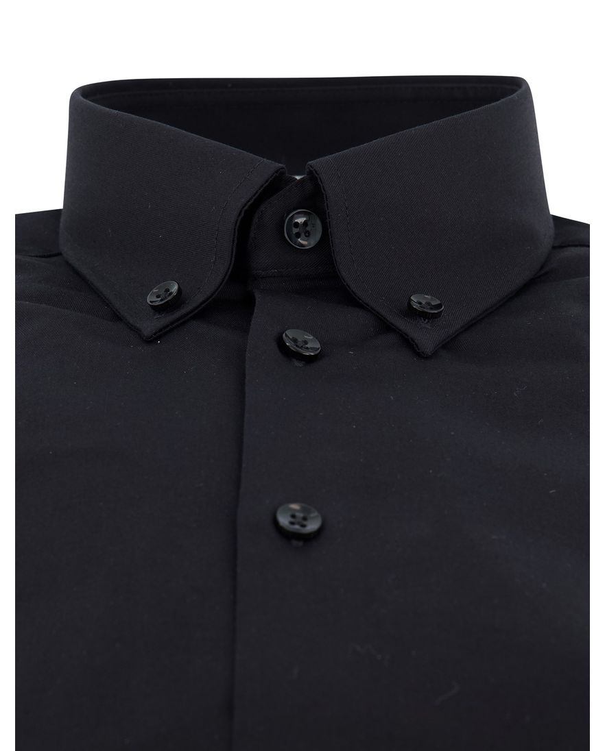 slim fit Ledub overhemd zwart ml7