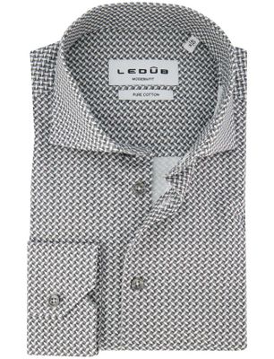 Ledub Ledub overhemd zwart normale fit ml7