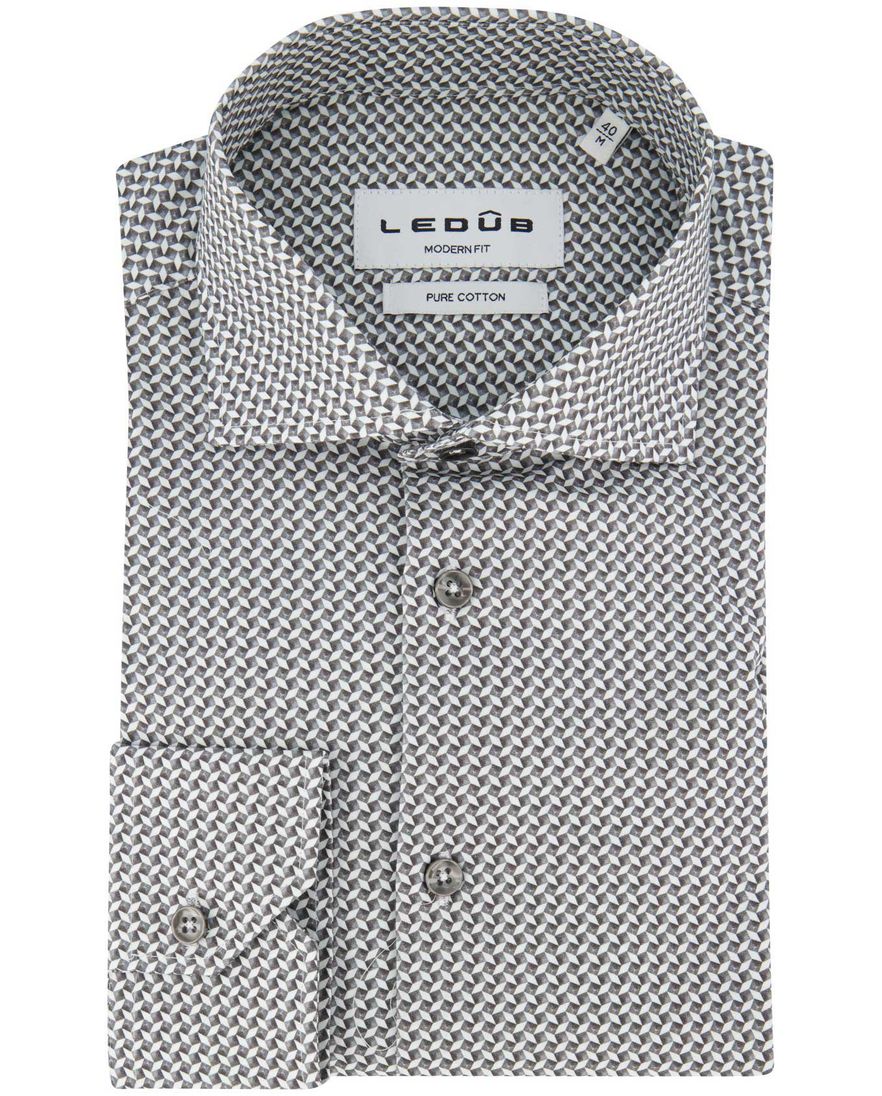 Ledub overhemd zwart normale fit ml7