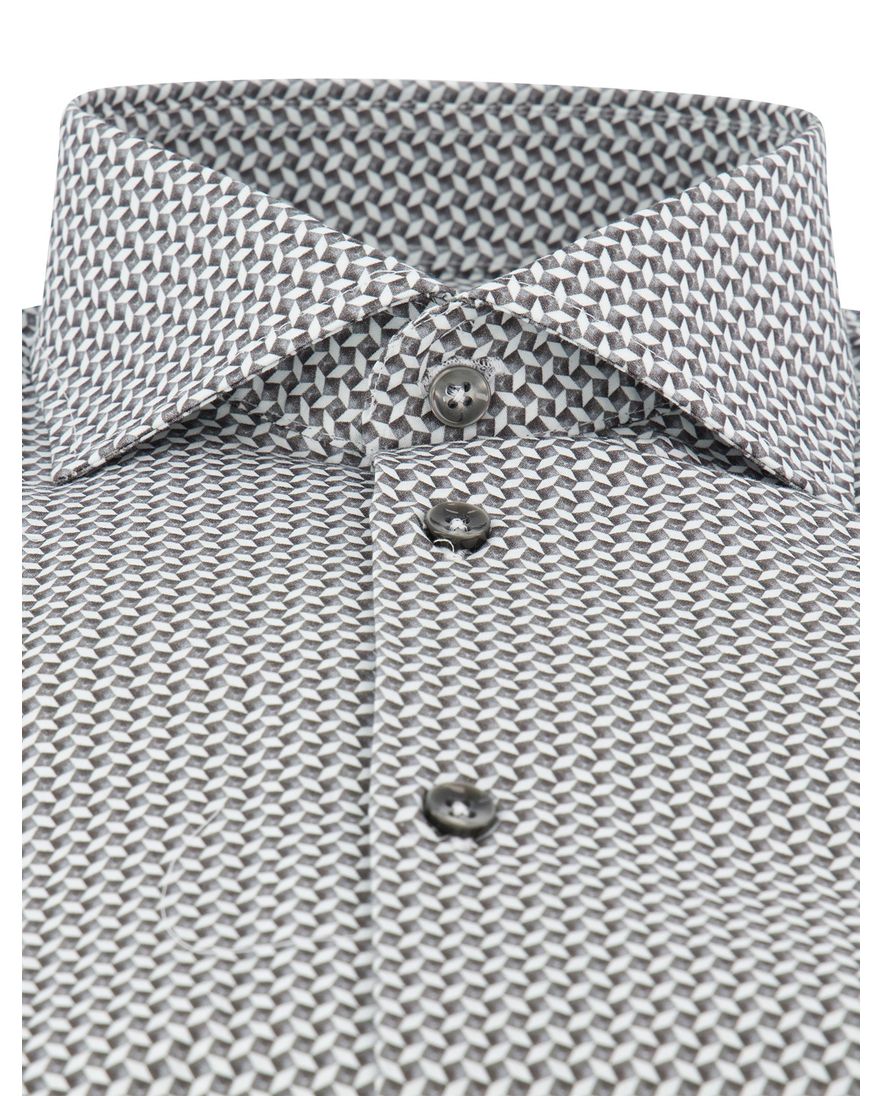 Ledub overhemd zwart normale fit ml7