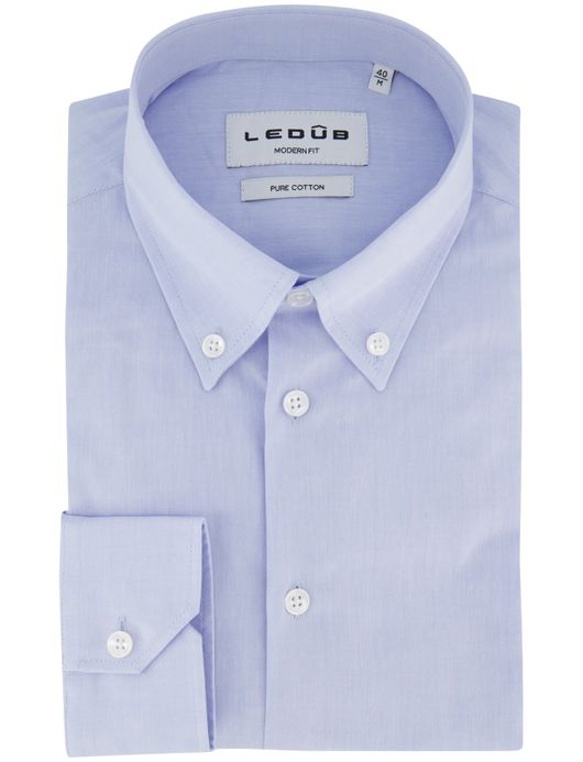 Ledub modern fit overhemd lichtblauw mouwlengte 7