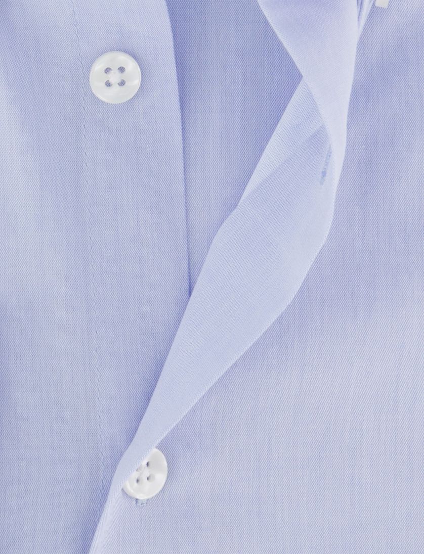 Ledub modern fit overhemd lichtblauw mouwlengte 7 button-down