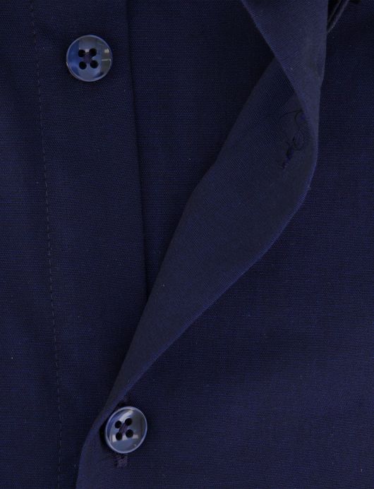 Ledub modern fit overhemd mouwlengte 7 donkerblauw