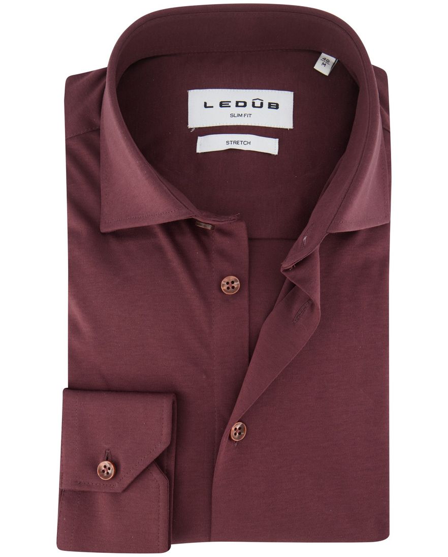 Ledub overhemd slim fit rood ml7
