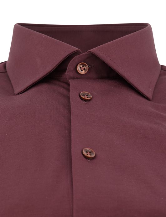 Ledub overhemd slim fit rood ml7