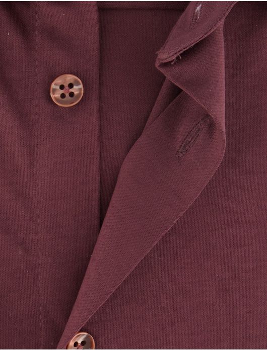 Ledub overhemd rood effen slim fit