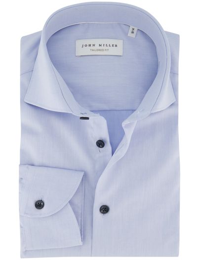 John Miller Overhemd John Miller Taliored Fit lichtblauw katoen